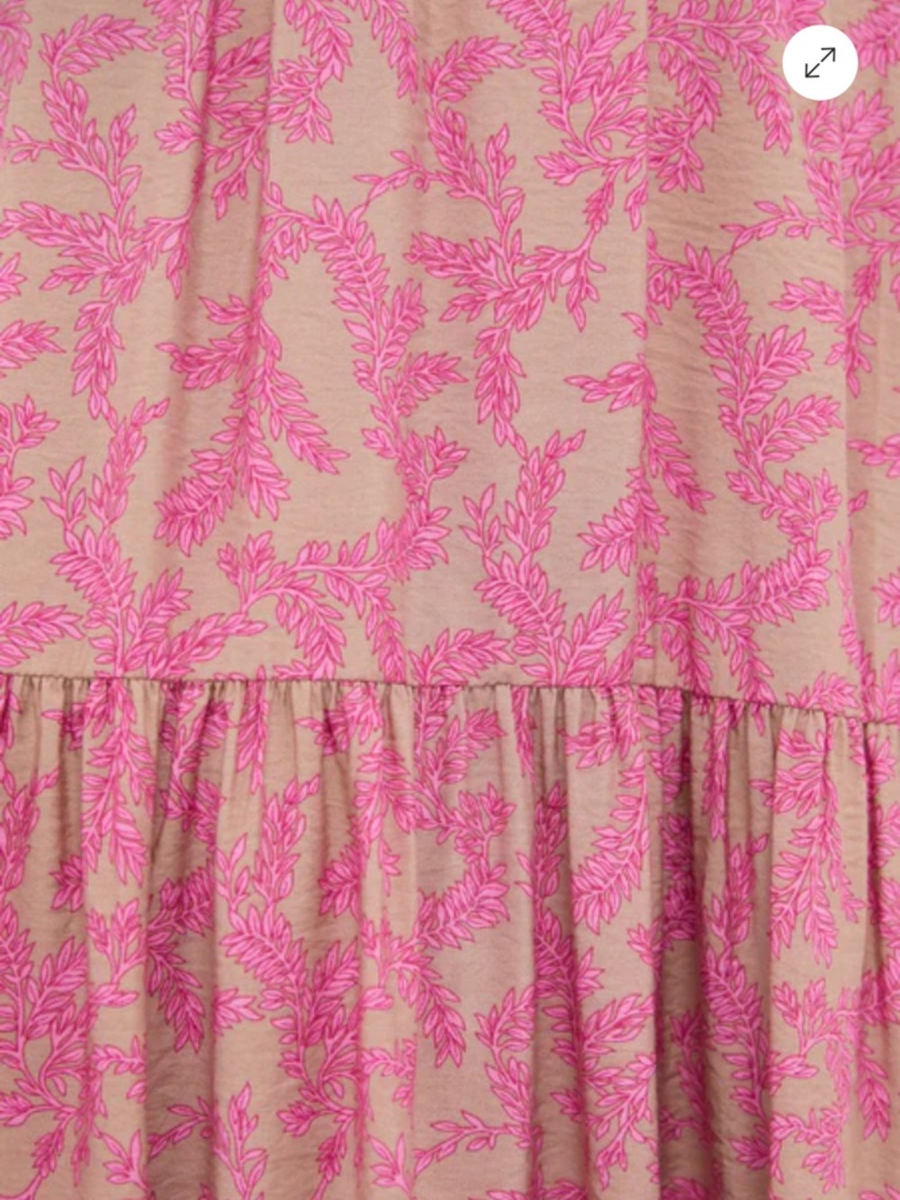 NWT Tuckernuck Hyacinth House Tan & Pink Vines Bennett Maxi Dress Size X-Large - Picture 6 of 15